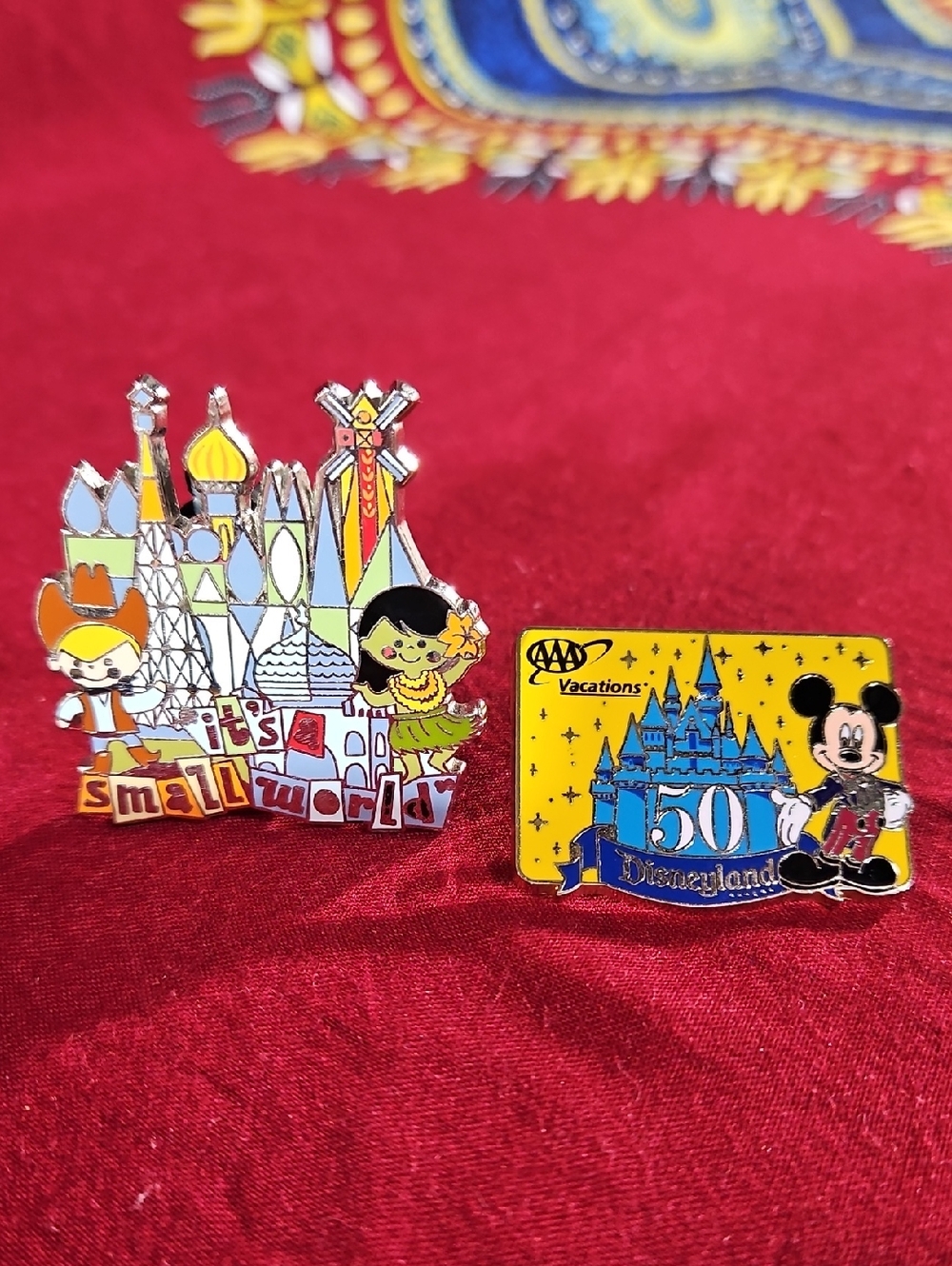 Disney It's a Small World & 50th Anniversary Official Enamel Trading Pins